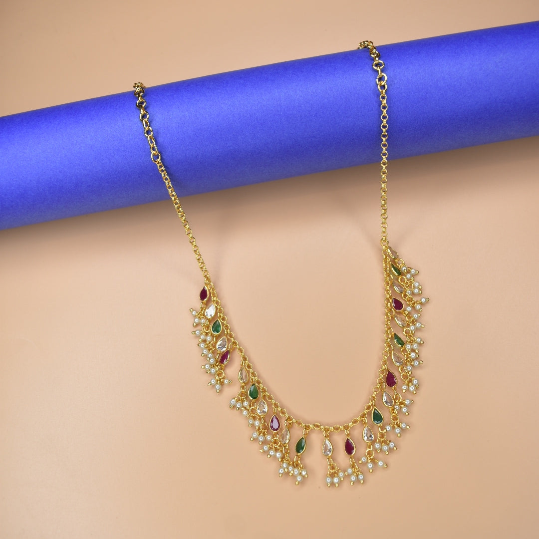 "Glow Up Your Style: Chic & Lightweight Cz Necklace by Asp Fashion Jewellery"