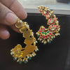 Kundan Ruby Emerald Ear Cuff | Multi-Tier Bridal Karna Phool