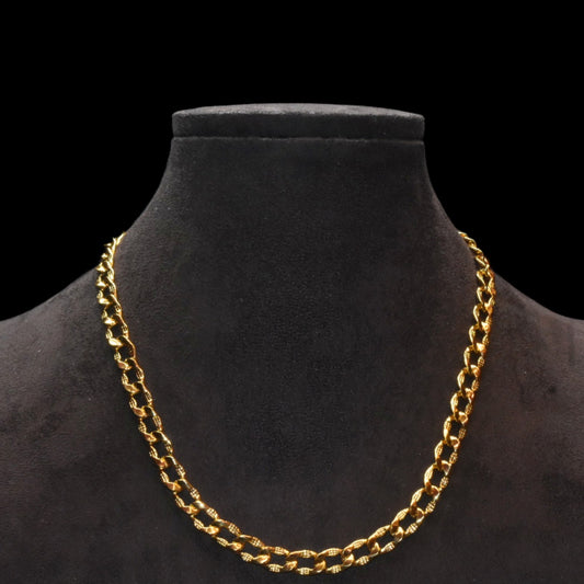 "Shine Bright: Elevate Your Style with ASP Fashion Jewellery's Men's 24K Gold-Plated Cuban Link Chain"