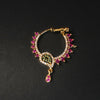 24K Gold Plated South Indian Nath | No Piercing Nose Ring with Zircon Stones