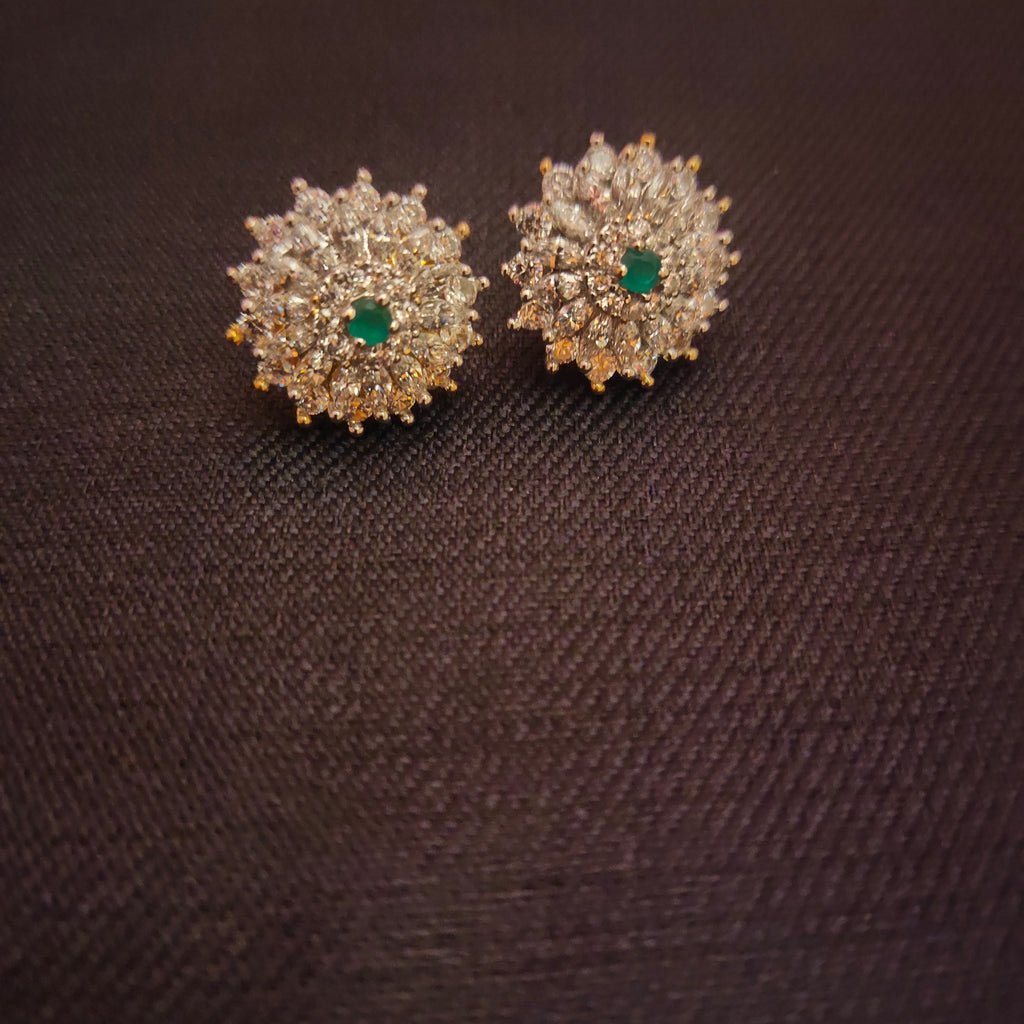 Classy American Diamond Stud Earrings - Shine Like a Star