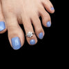 "Shine Brighter with Asp Silver: Sparkling 925 Silver CZ Toe Rings for Glamorous Toes"