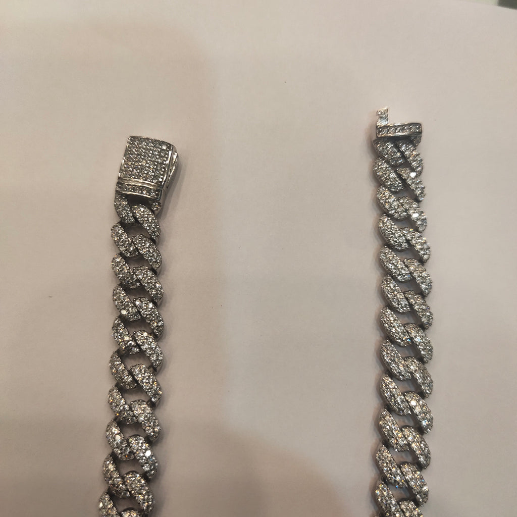 Asp 925 Silver Cuban Zircon Chain For Men