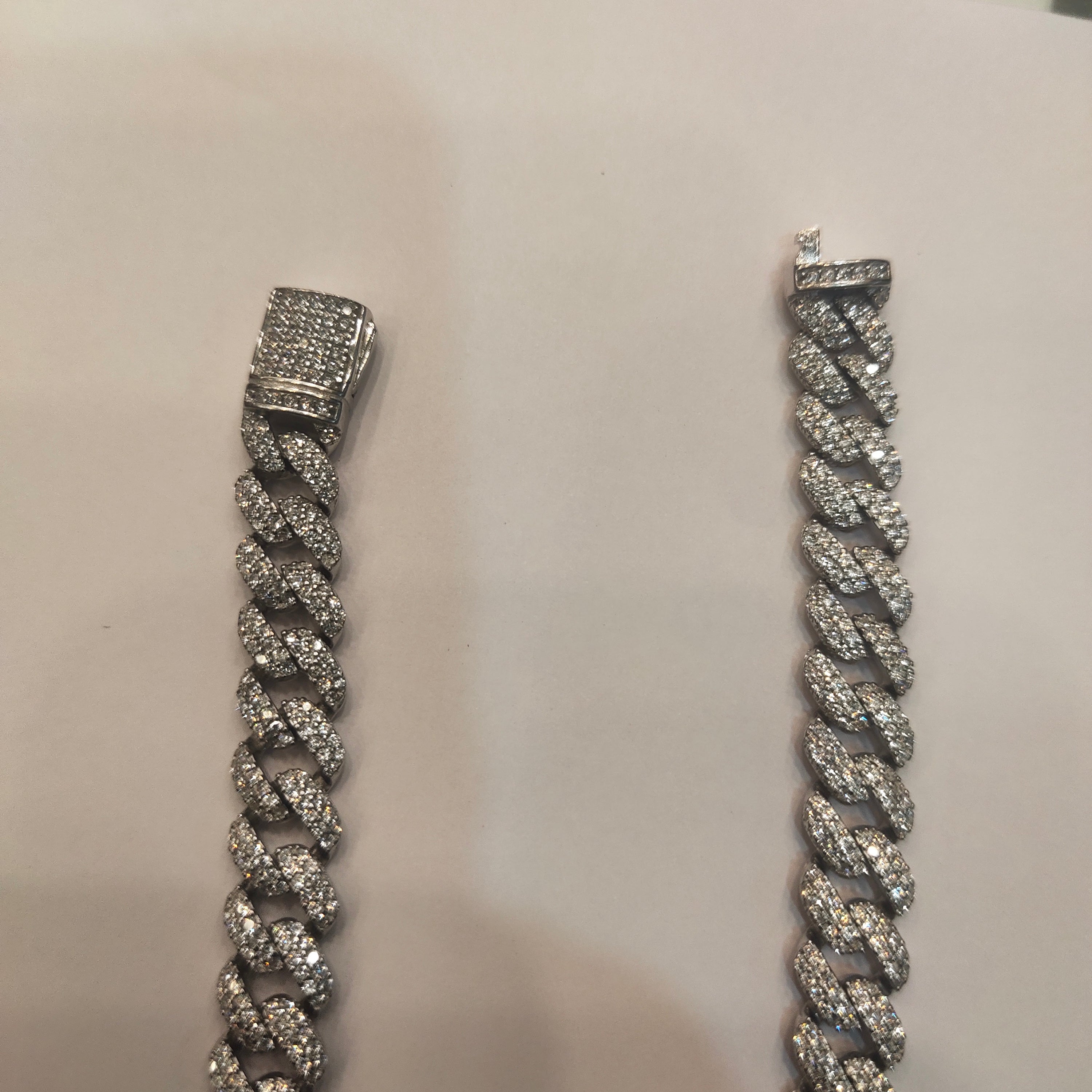 Asp 925 Silver Cuban Zircon Chain For Men