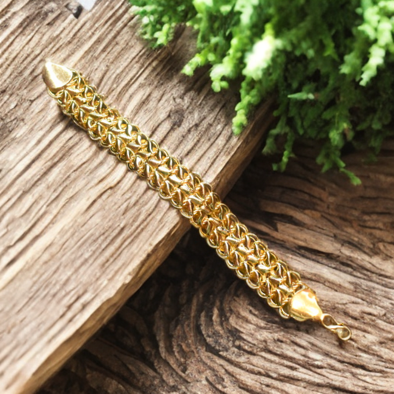 ASP 24K Gold Plated Heavy Men's Bracelet - Luxury Collection