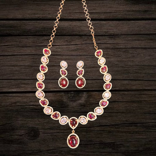 Asp Fashion Jewellery American Diamond Necklace Set