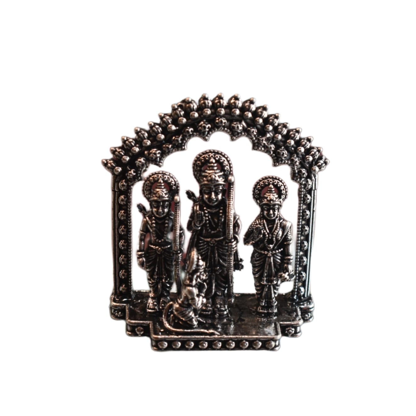 "Sacred Shine: The Radiant Beauty of the Oxidized Pure Silver Ramparivaar Idol"