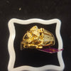Gold Ganesha on Lotus Ring for Men