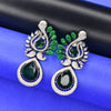 "Dazzle in Delicate Charm: Elegant Silver Tone Drop Earrings for Women"