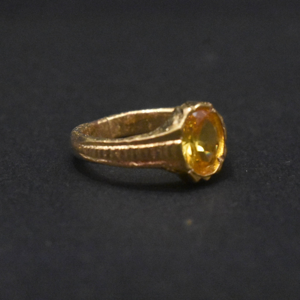 Yellow Sapphire Panchloha Ring - Men's Anti-Tarnish