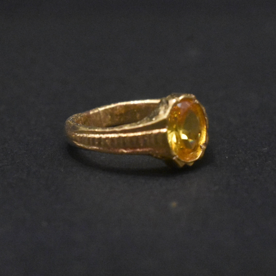 Yellow Sapphire Panchloha Ring - Men's Anti-Tarnish