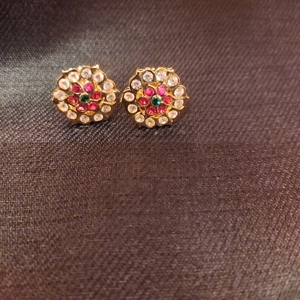 Stylish Panchloha Kammalu Stud Earrings - Traditional Gatti Chatha