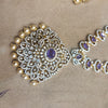 Asp Purple Zircon Duo - Long Necklace and Short Necklace Combo Set