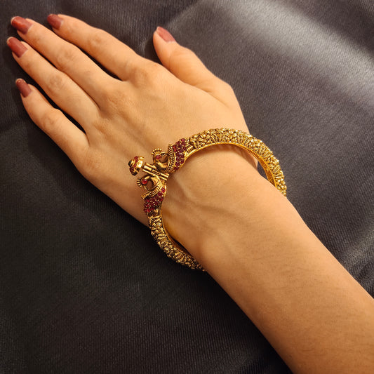 "Timeless Elegance: Embrace the Extravagance of the Antique Peacock Kanknalu Bangles by Asp Fashion Jewellery"