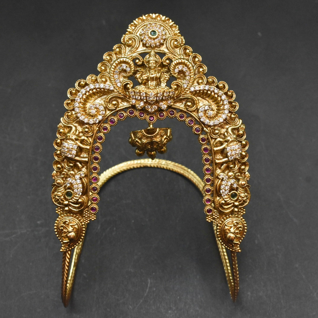 Traditional Deity Vanki Armlet - Gold Plated Temple Jewelry