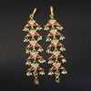 Jadau Kundan Straight Matil Earrings - 24K Gold Plated