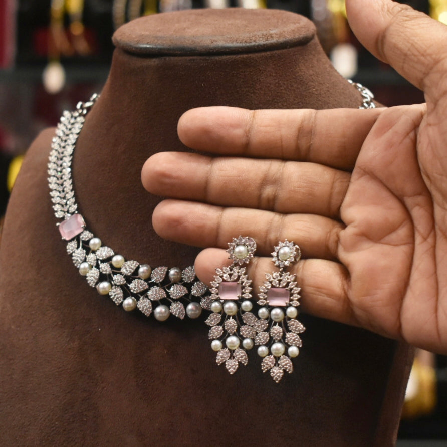Asp Victorian Zircon Necklace Set