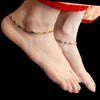 "Shimmering Elegance: The Luxurious 24K Gold Plated Anklet Set with Multi-Coloured Stones by Asp Fashion Jewellery"