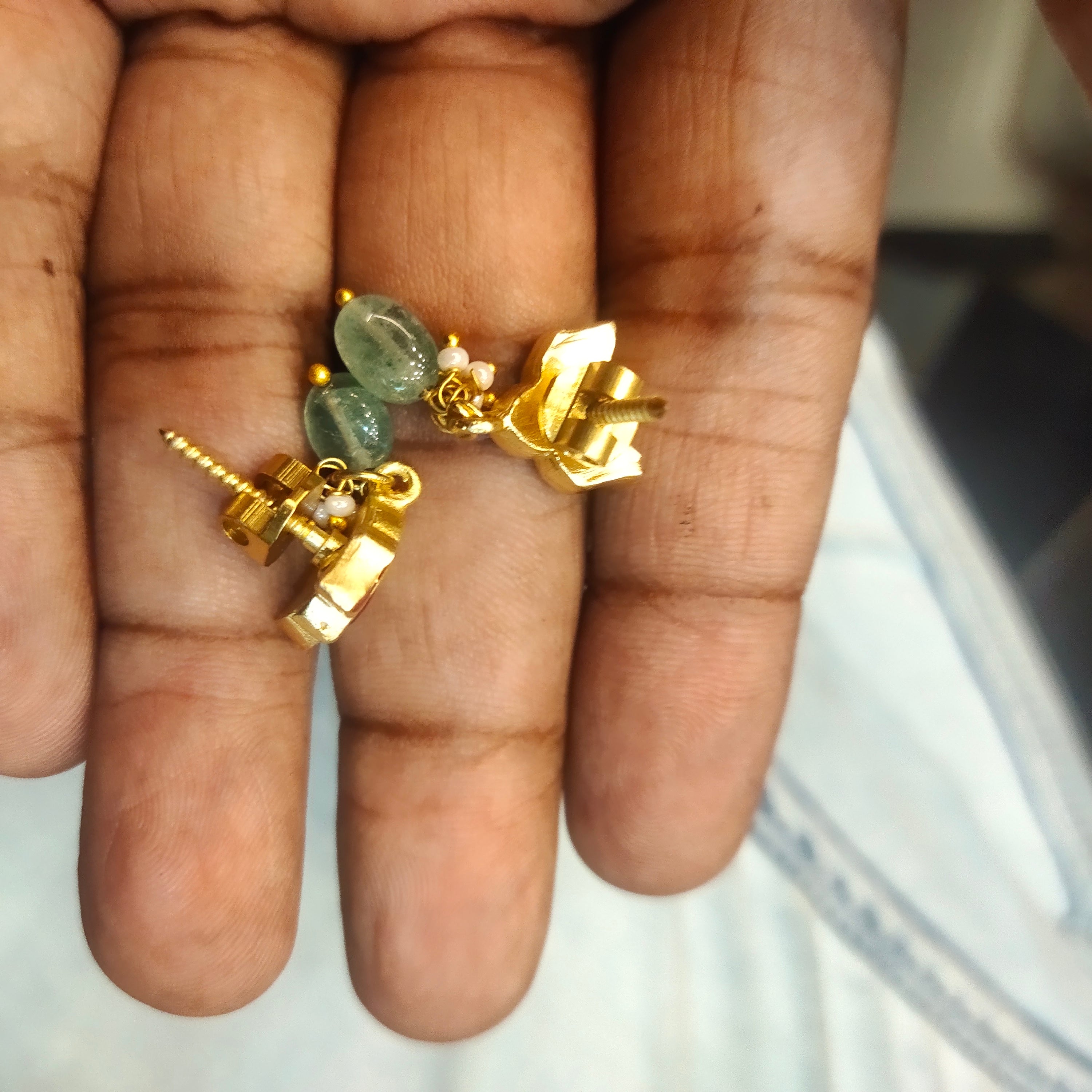 Jadau Kundan Invisible Necklace Set - 24K Gold Plated