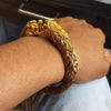 Asp 925 Silver Gold Plated Nagas Simha Kada for Men