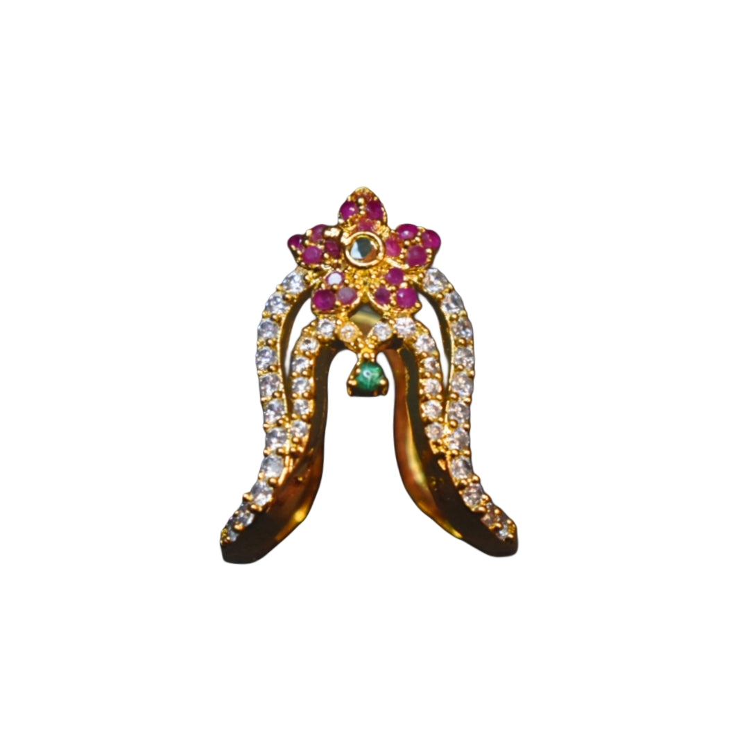 Asp One Gram Gold Vanki Finger Ring - Traditional South Indian Bridal Jewelry