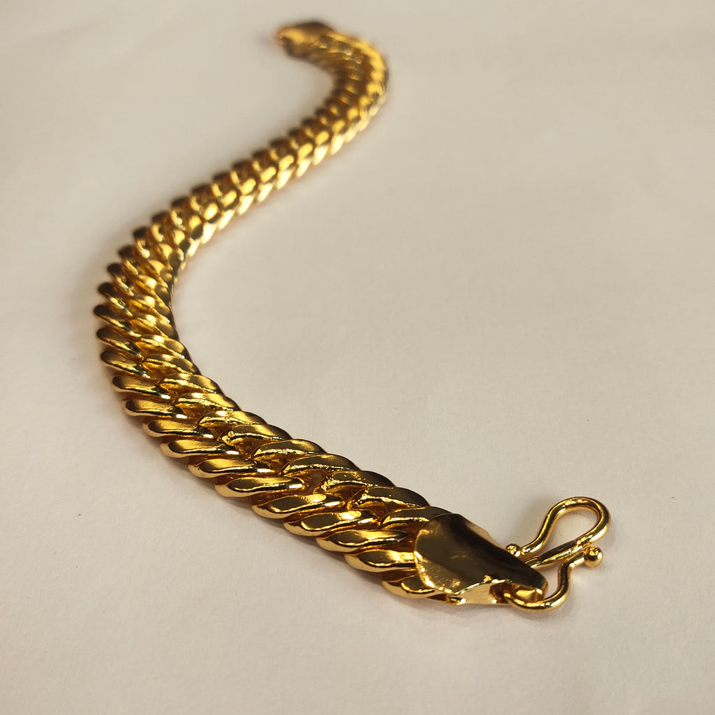 ASP 24K Gold Plated Cuban Men's Bracelet - Gilded Glory Collection