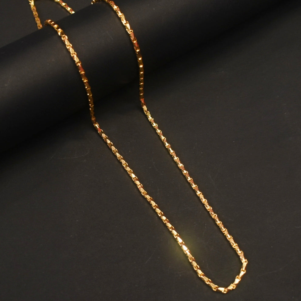 24 Inch Panchloha 2mm Bulb Chain - Anti-Tarnish Five Metal Unisex Necklace for Spiritual Wellness