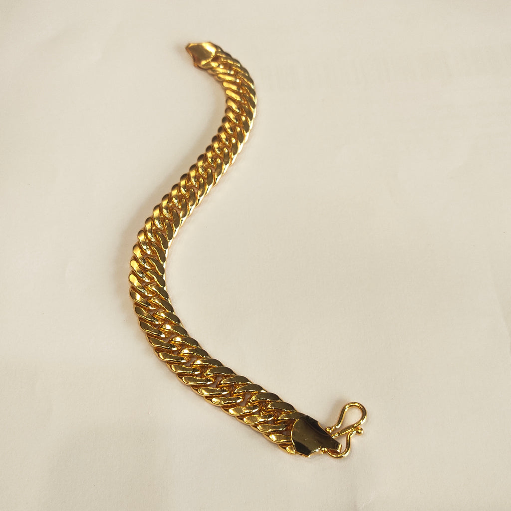 ASP 24K Gold Plated Cuban Men's Bracelet - Gilded Glory Collection