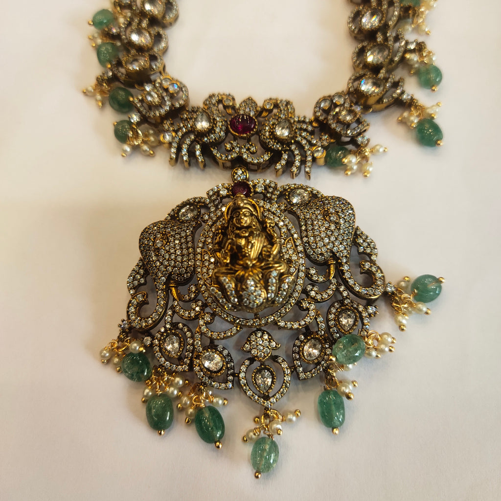 Asp Victorian Kundan Lakshmi Necklace Set