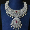 "Shine Bright: The Stunning Gj Polished American Diamond Necklace by ASP Fashion Jewellery"