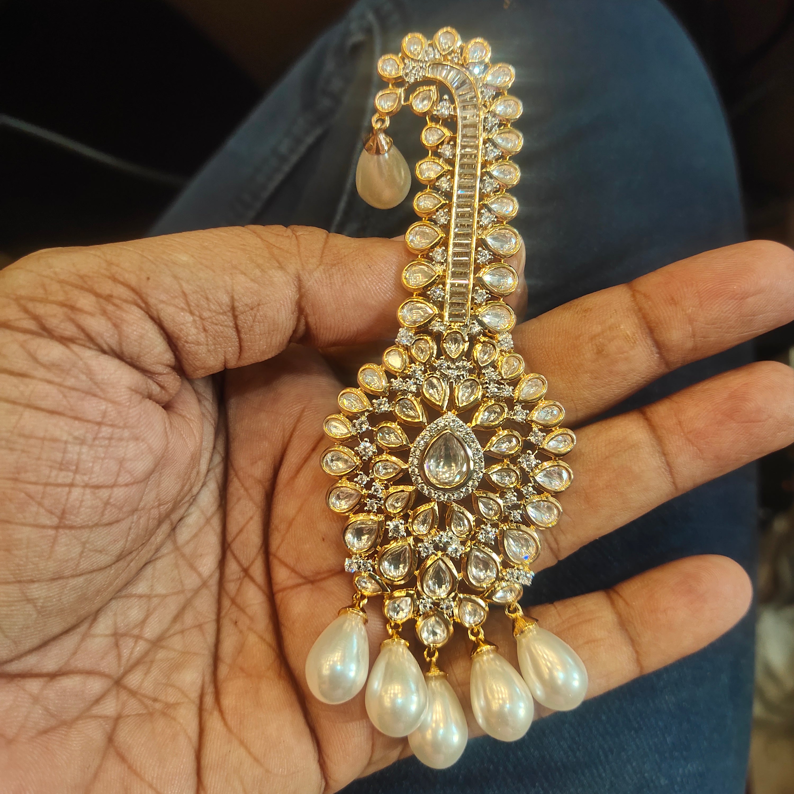 Rajwadi Kundan Kalangi for Groom Turban