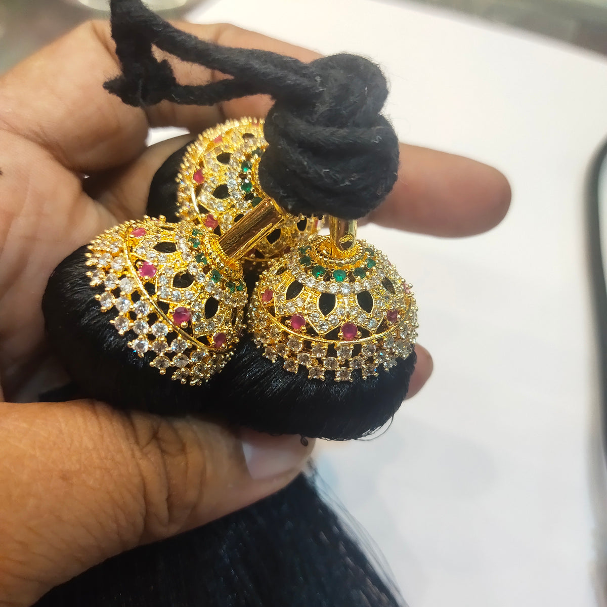Asp Zircon Kunjalam - Kuppulu - Jada Gantallu - For Classical Dance Hair Extension