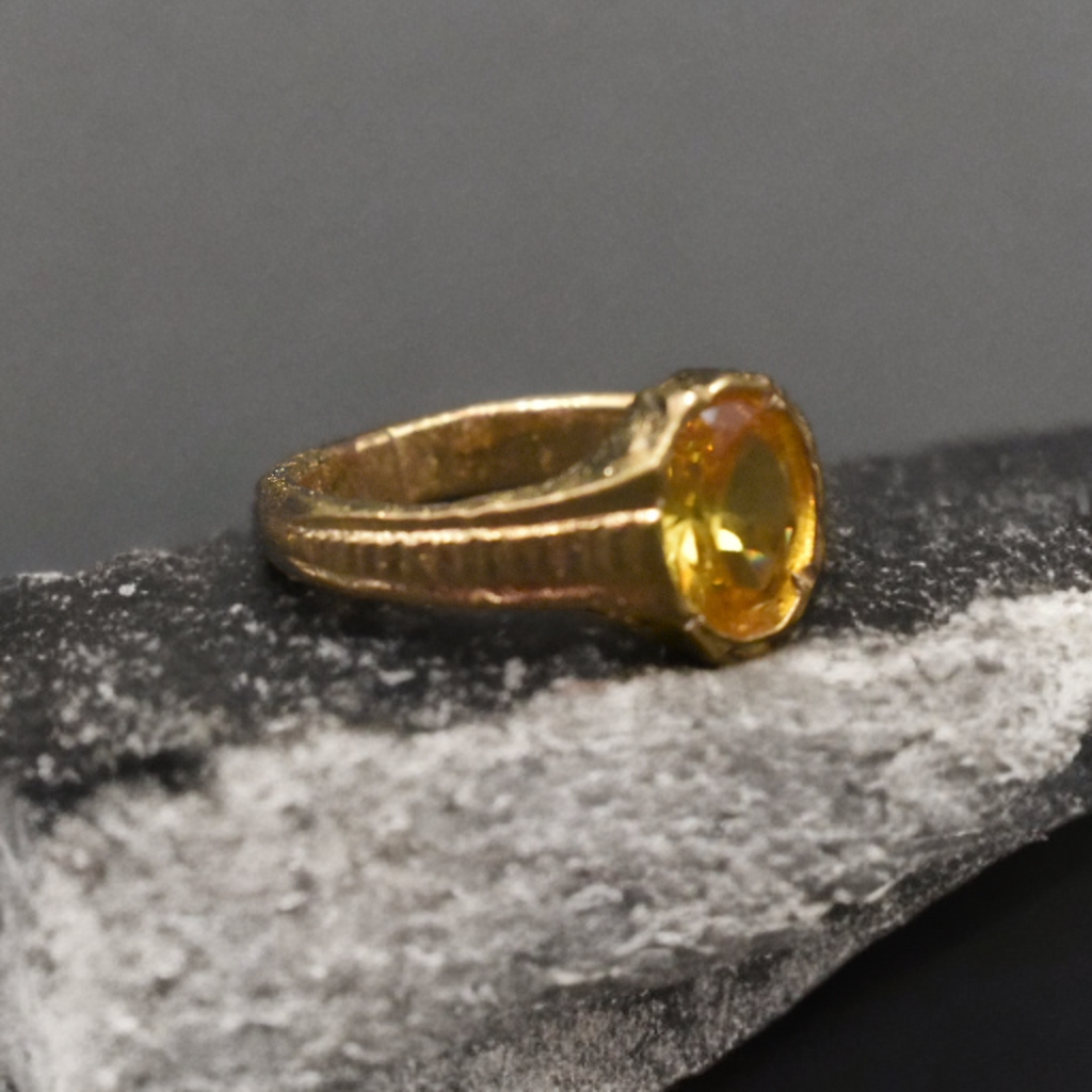 Yellow Sapphire Panchloha Ring - Men's Anti-Tarnish