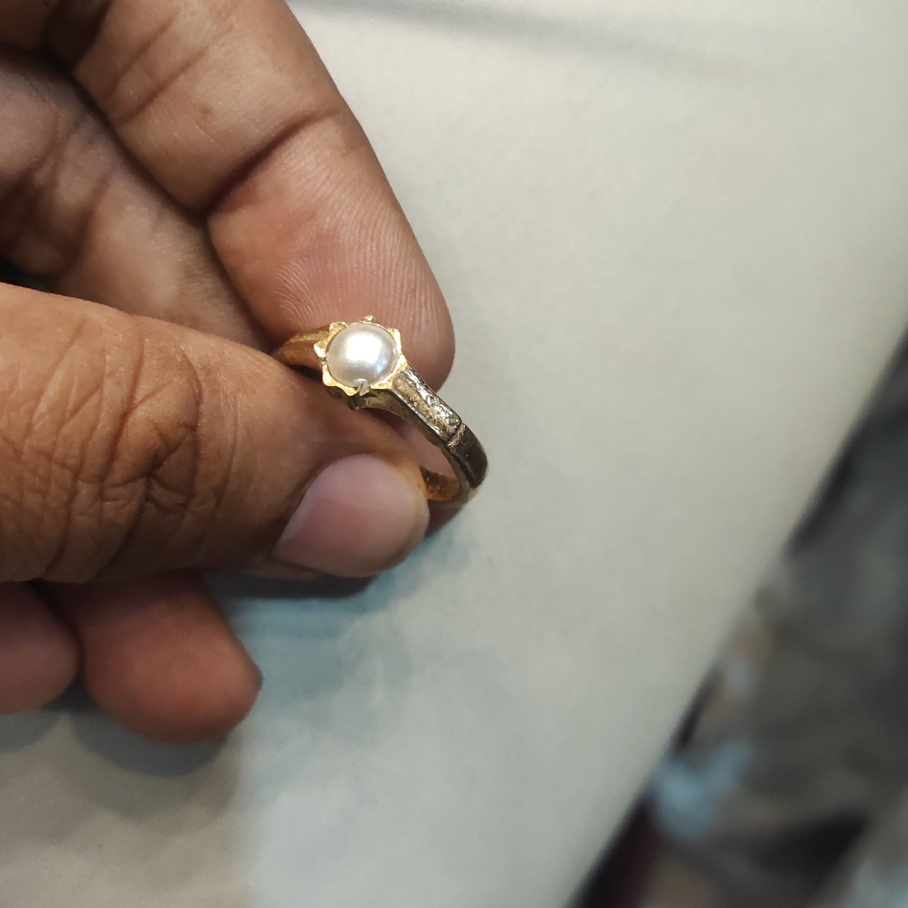 Pearl Panchloha Ring - Unisex Anti-Tarnish