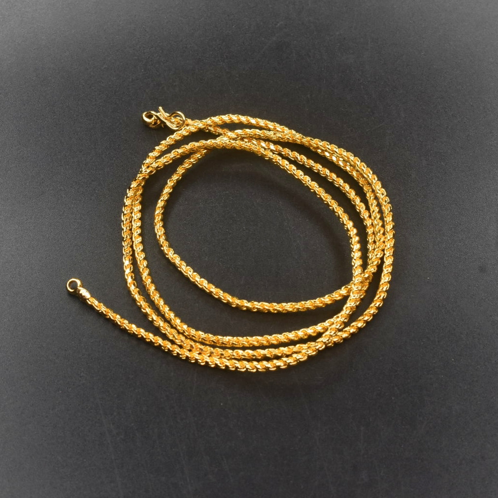 24K Gold Plated Rope Chain - 24 and 30 Inch Premium Unisex Design