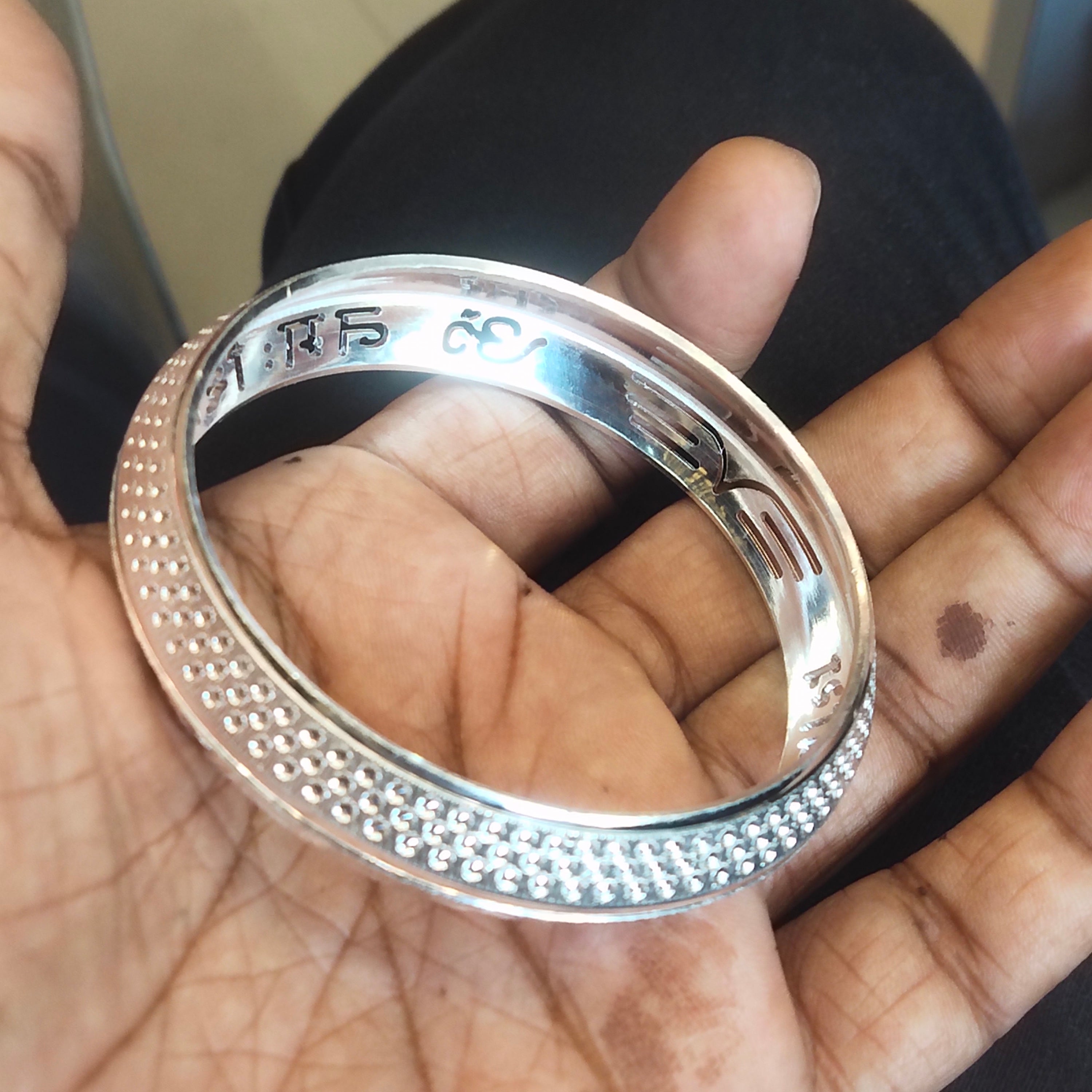 Silver Men's Kada - Size 2.8