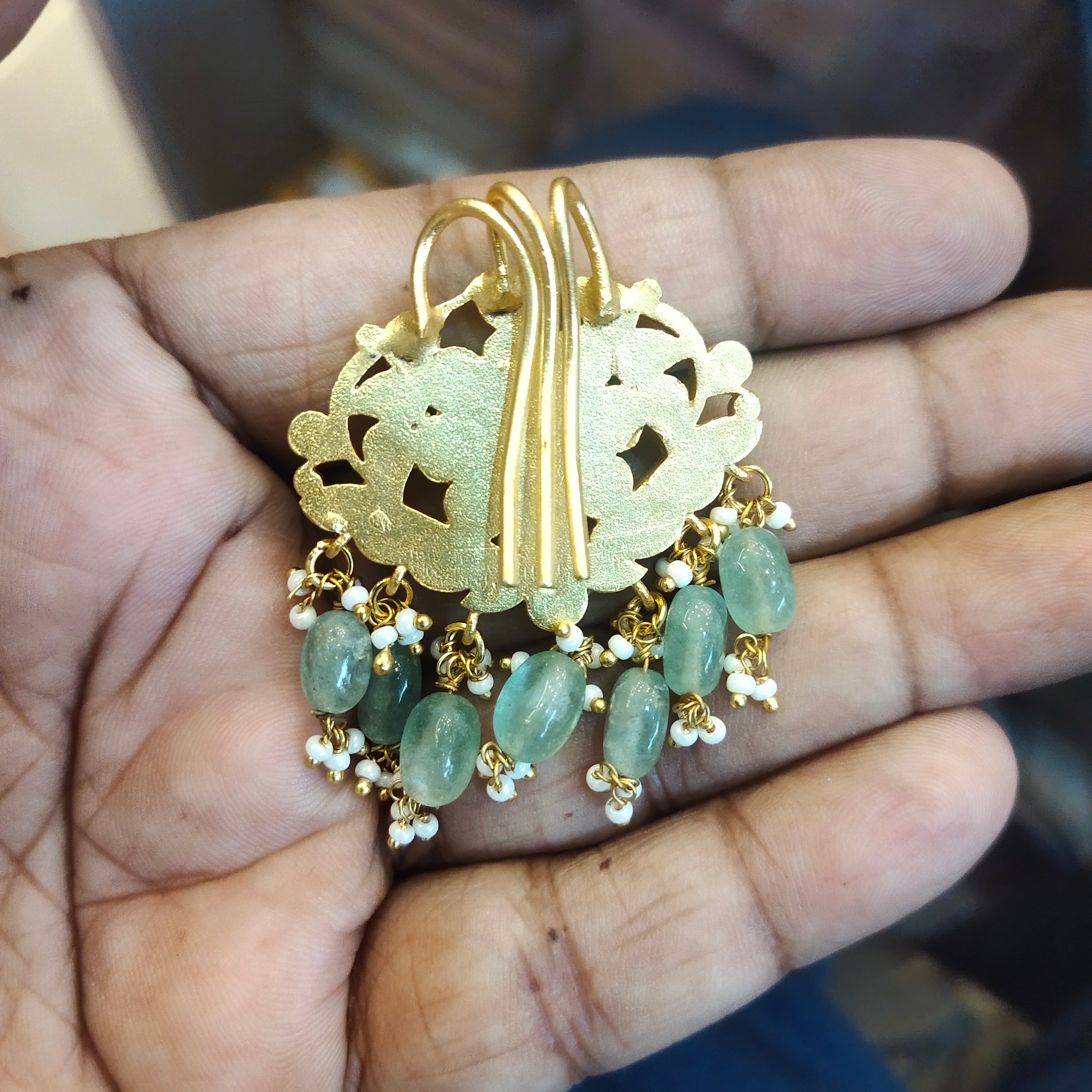 Jadau Kundan Juda Pin - Premium Gold Plated Hair Accessory