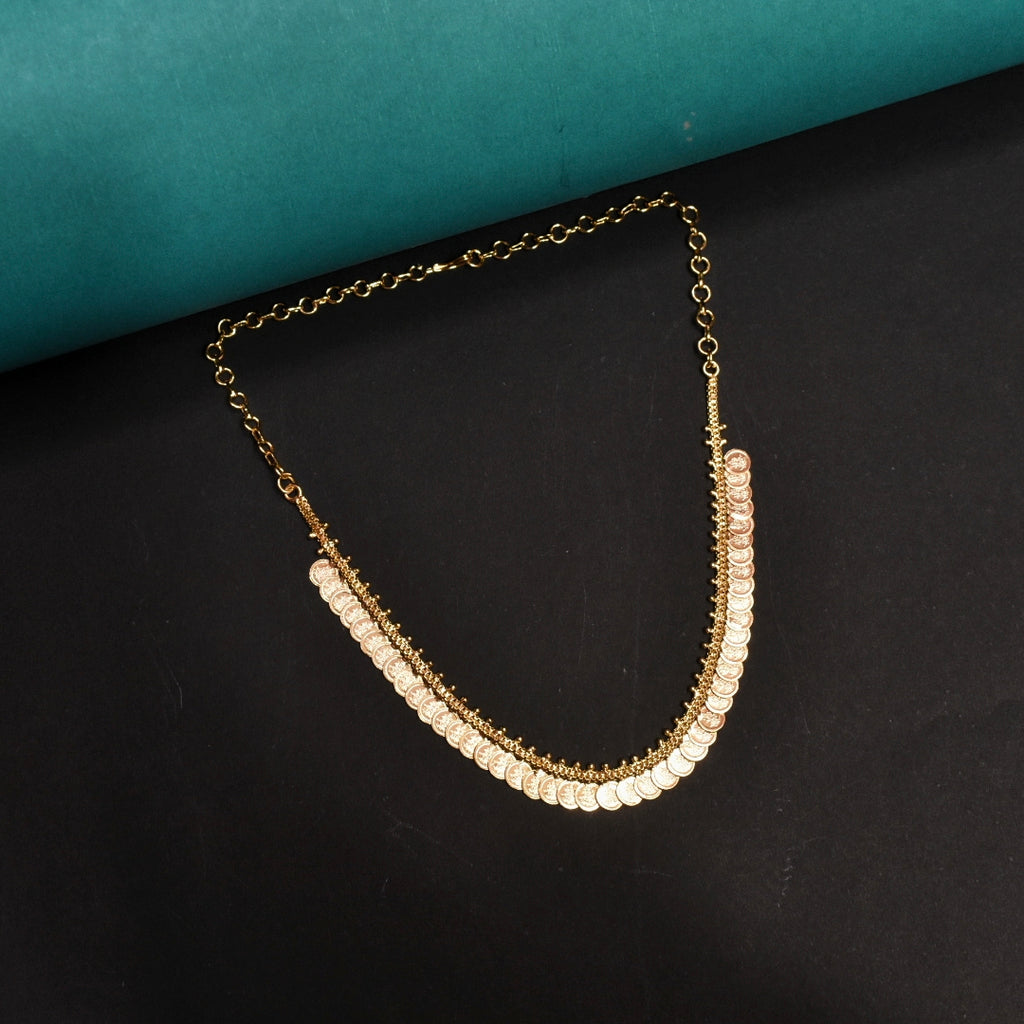 Asp 24 K Gold Plated Simple Kasu Mala