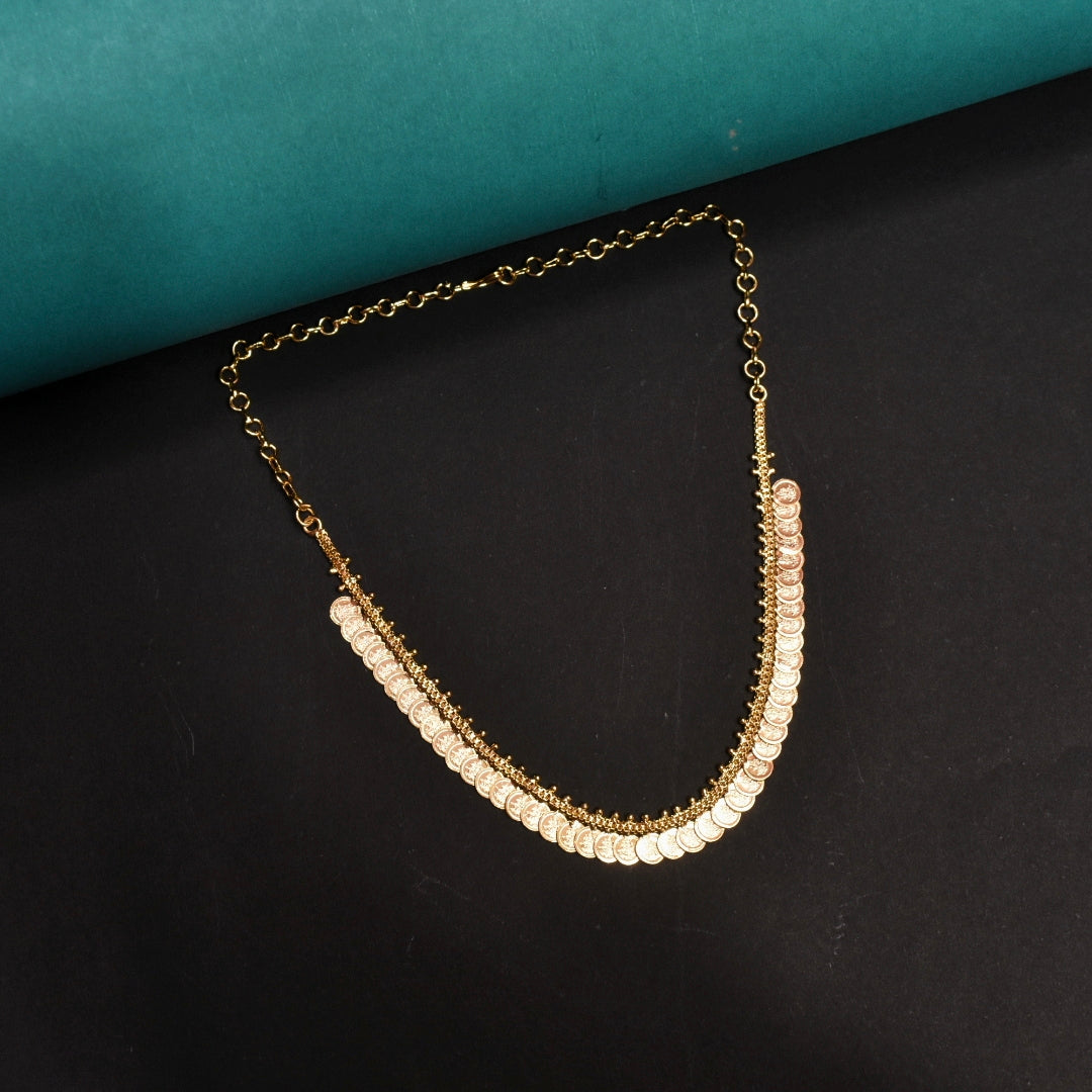 Asp 24 K Gold Plated Simple Kasu Mala