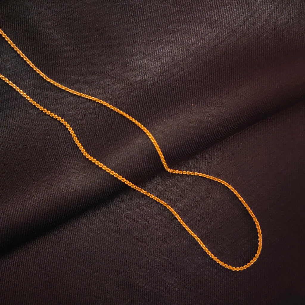 24 Inch Thin 24K Gold Plated Chain - Elegant Unisex Necklace for Everyday Wear