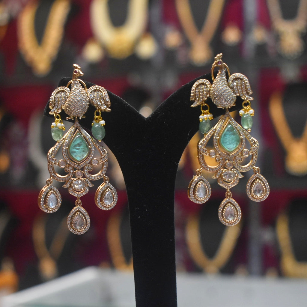 Asp Victorian Green Kundan Double-Layered Necklace