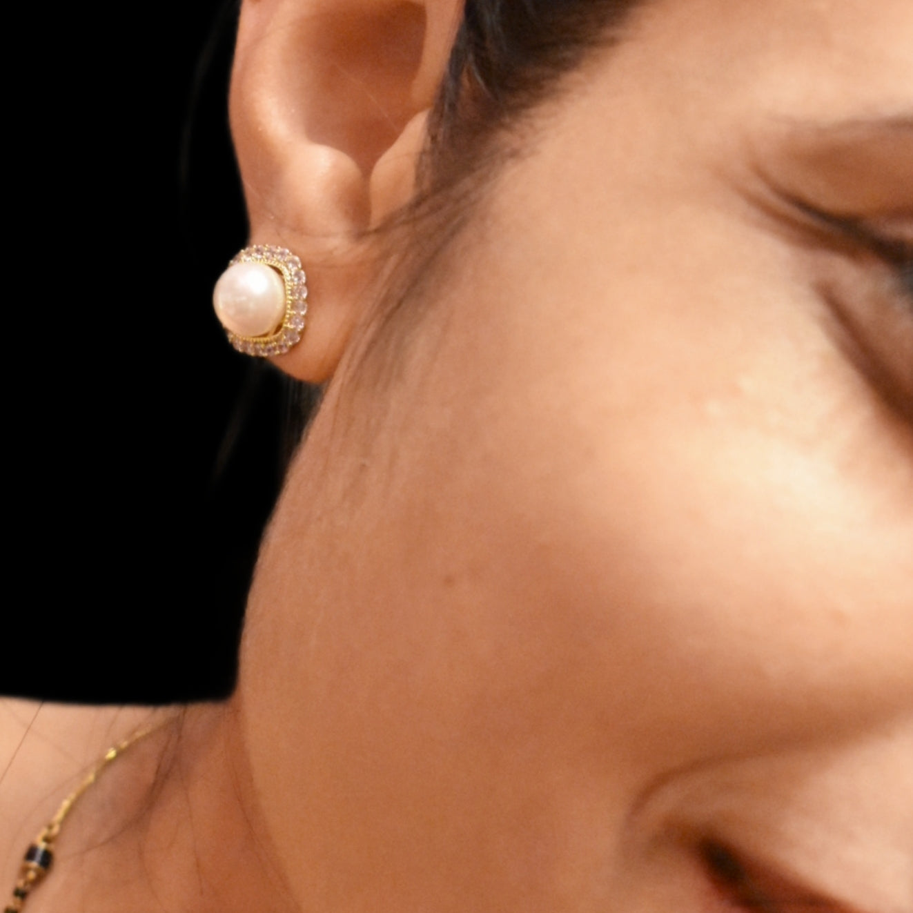 "Shine Bright with Asp Fashion: Trendy Zirconia Studs and Pearls Earrings Collection"