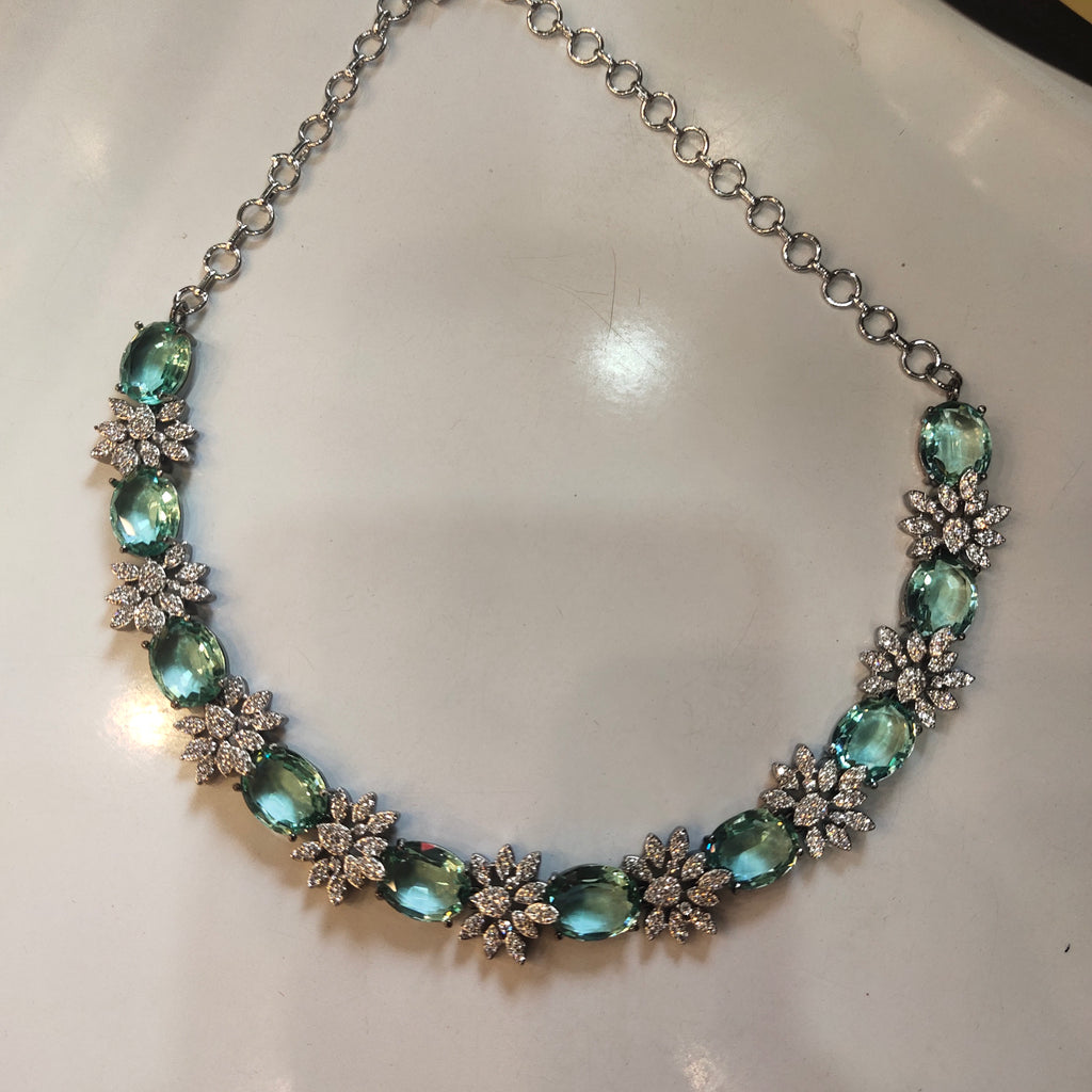 Asp Victorian Zircon Necklace Set