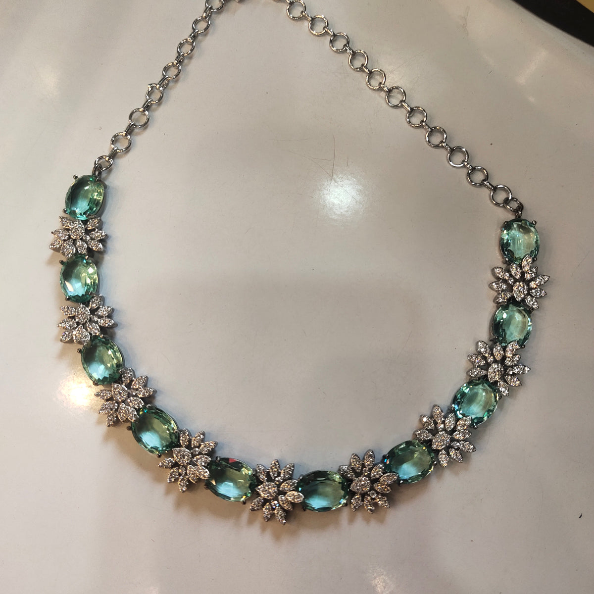 Asp Victorian Zircon Necklace Set