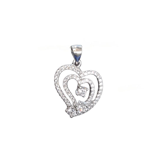 "Sparkle with Love: 92.5 Heart-Shaped CZ Locket to Hold Your Memories Close"