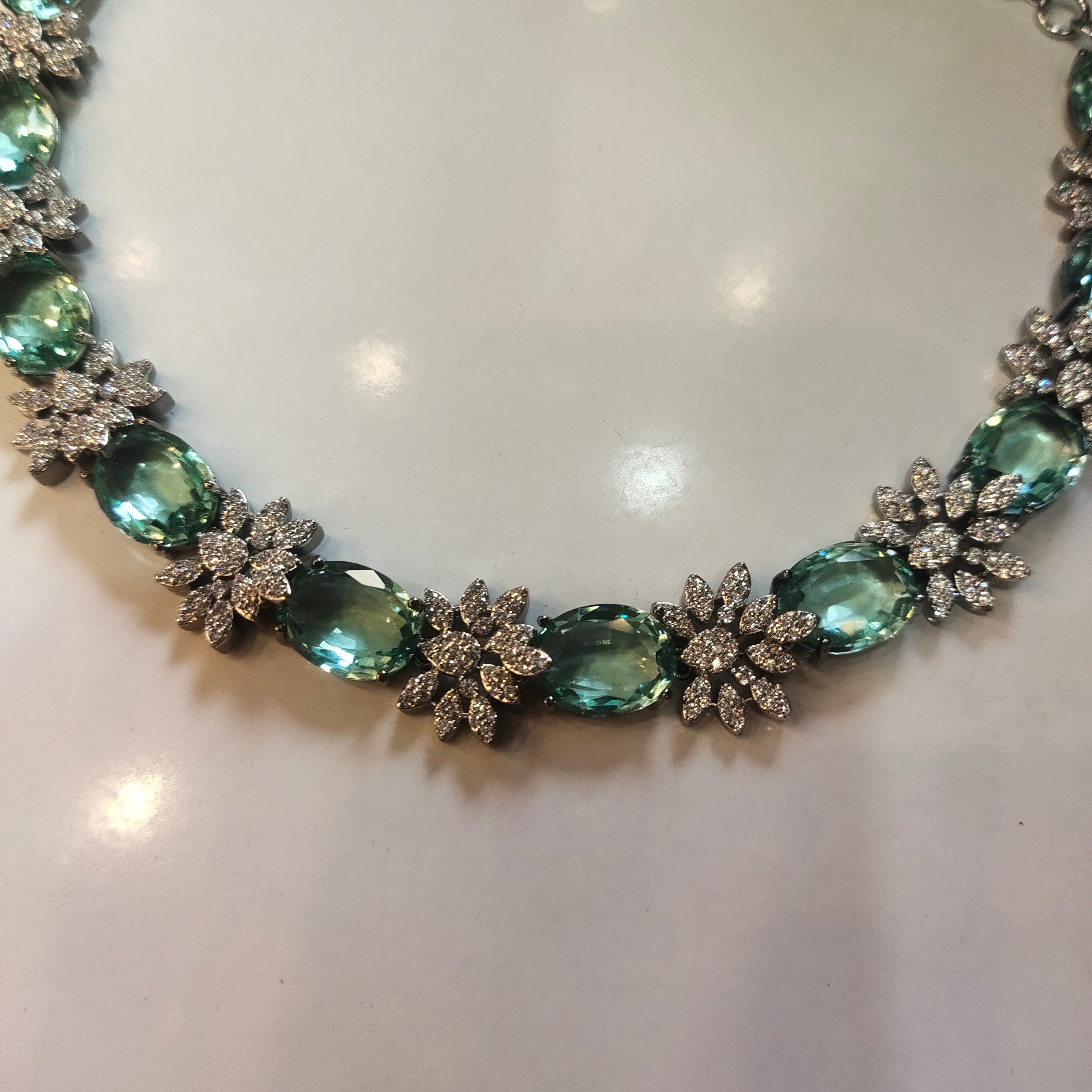 Asp Victorian Zircon Necklace Set