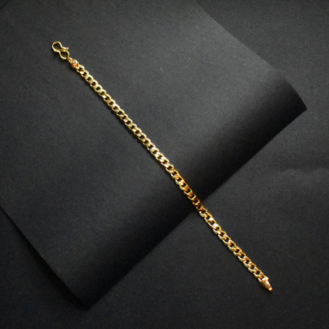 "Gleaming Elegance: Unveiling the ASP Cuban 24k Gold Plated Bracelet for Men"