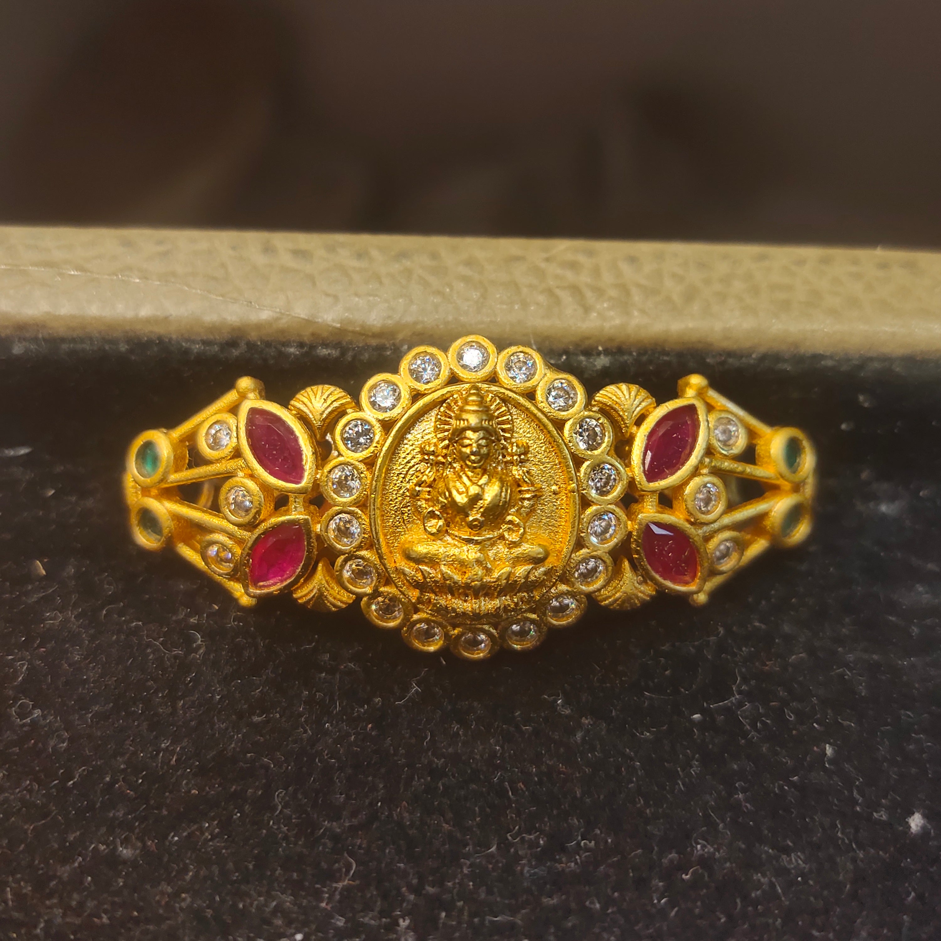 Temple Lakshmi CZ Pendant for Changeable Bangle Bracelet 87077273774