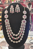 Diamond CZ Ruby Bridal Necklace Set – 3-Layer Statement Jewelry 872843197468