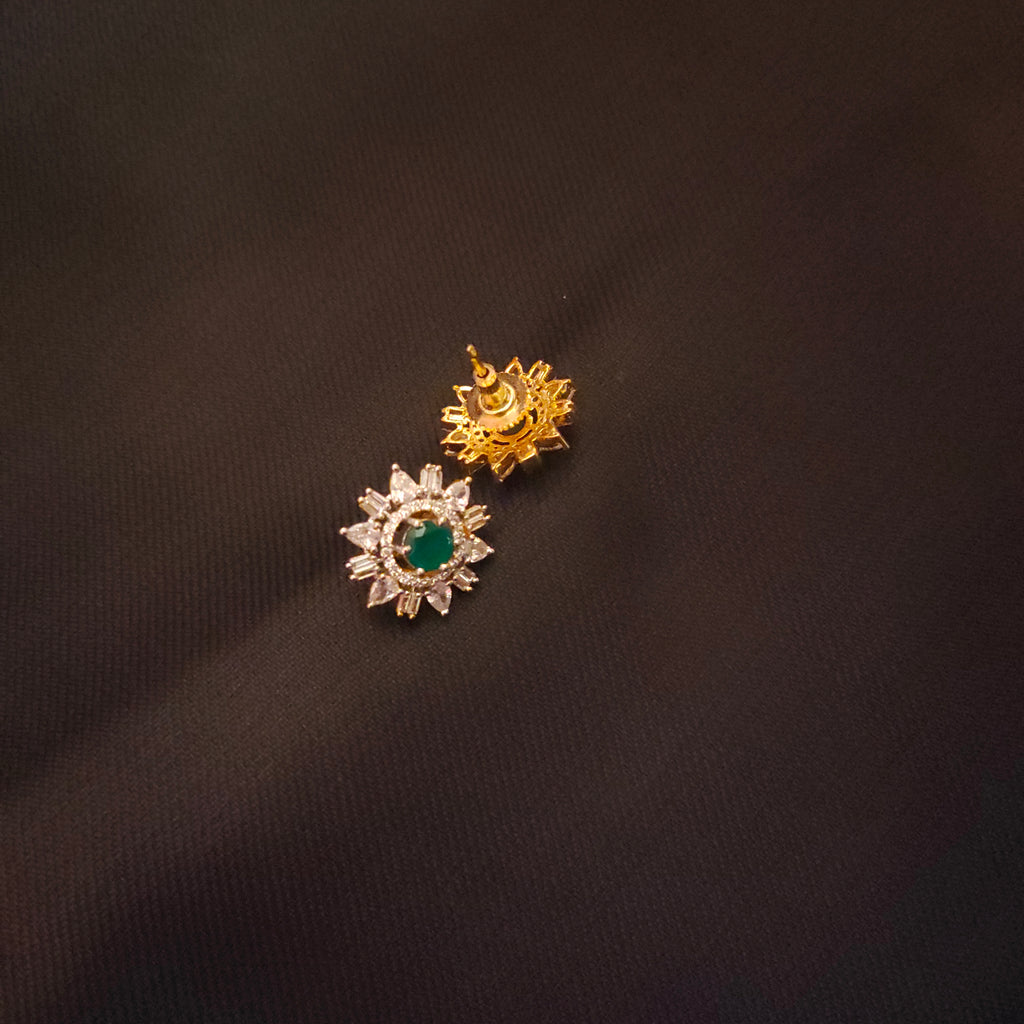 Classy American Diamond Stud Earrings - Elegant Sparkle Design